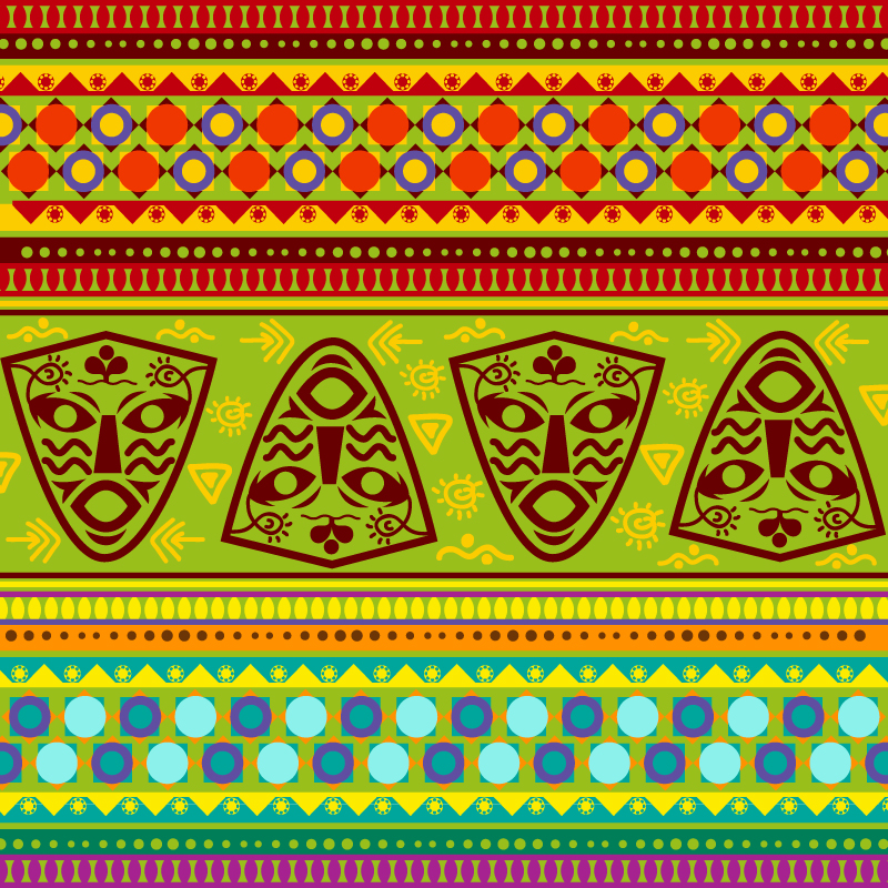 Creative African National pattern background vector material
