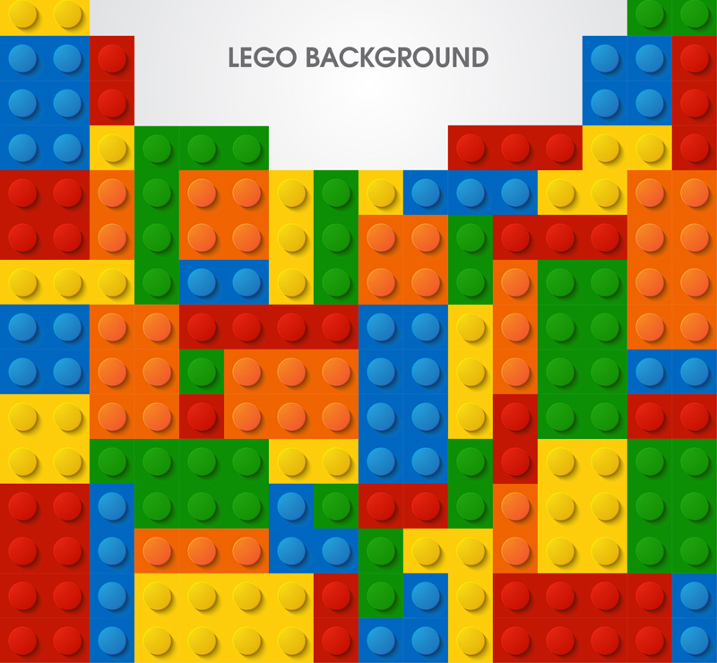 Creative Lego background vector material

