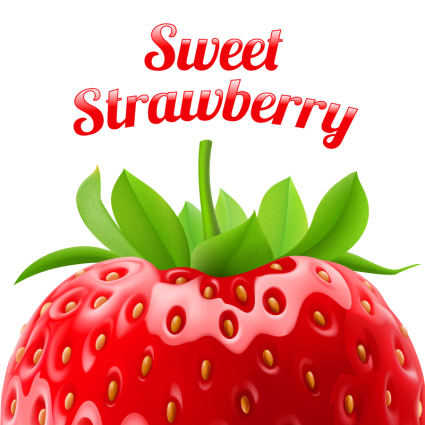 Delicious fresh strawberry vector
