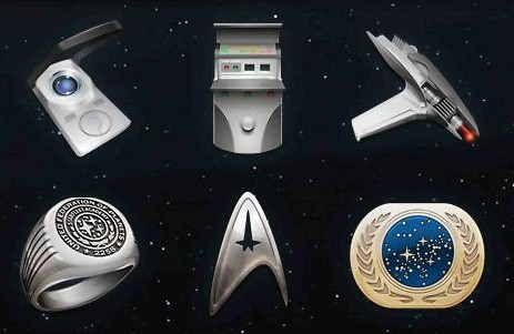 Spacecraft, badges, paid the light gun icon