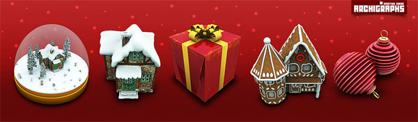 House, gifts, crystal ball, hanging ball