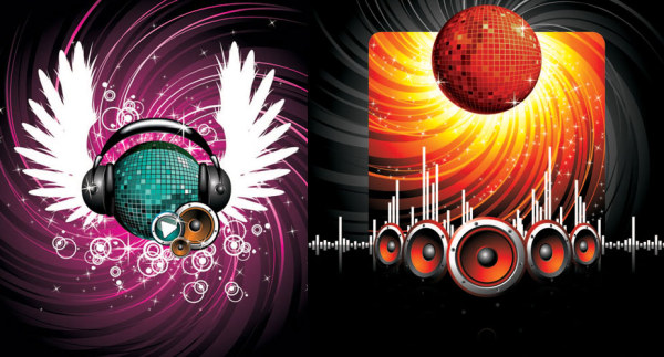 Headphones, speakers, Star, a crystal ball