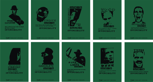 People silhouettes vector material Movie Cards