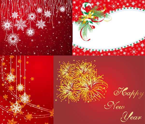 Crutches, ribbons, bows, fireworks, happy new year 