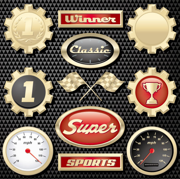 Icon about racing car