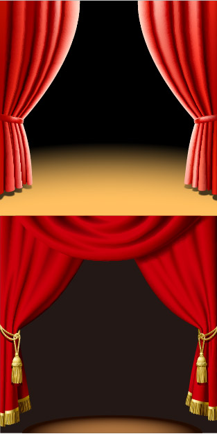 2 beautiful curtain vector of material
