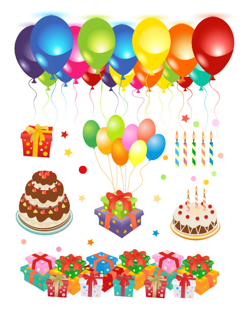 Birthday celebrations vector of material
