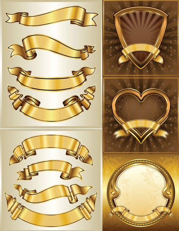 [aureate banners] banner vector of material
