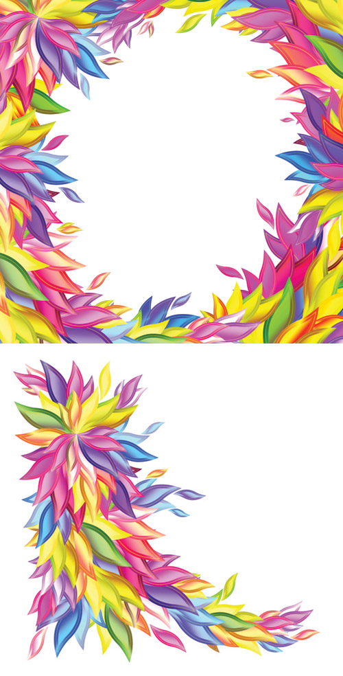 Vector shapes colorful willow