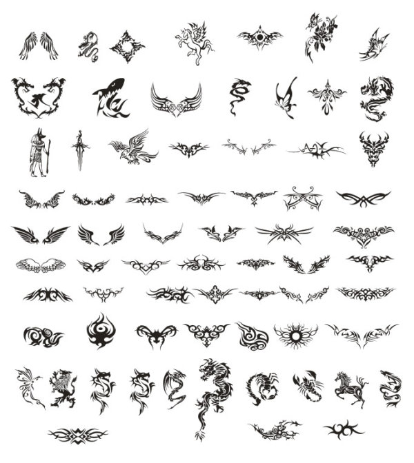 Tattoo totem vector material
