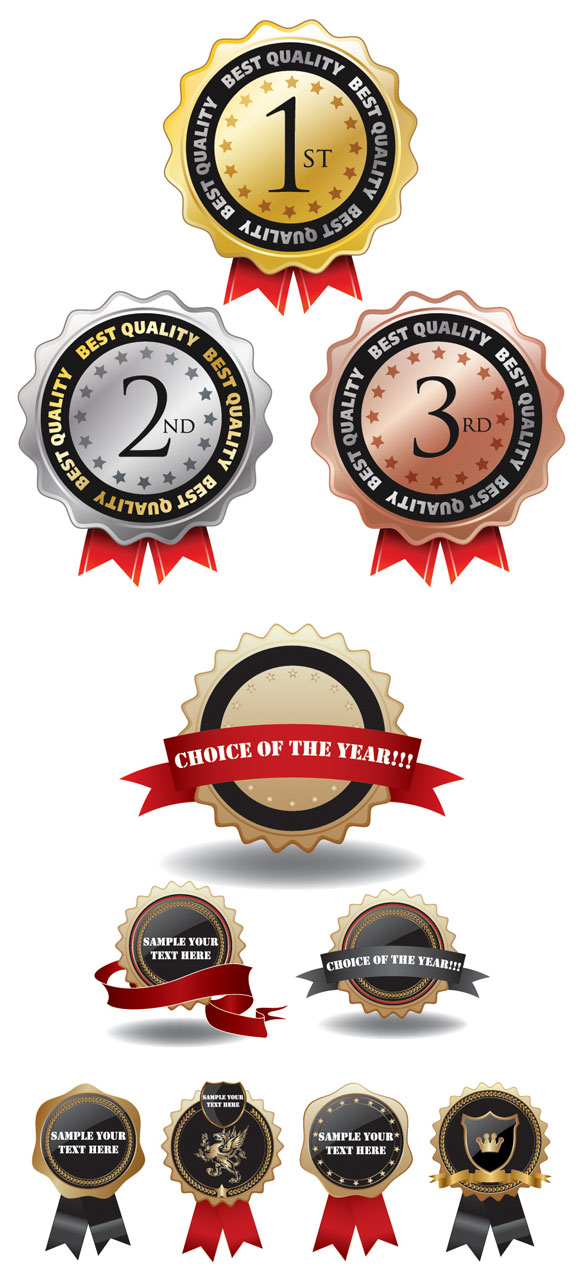 Medal icon vector material
