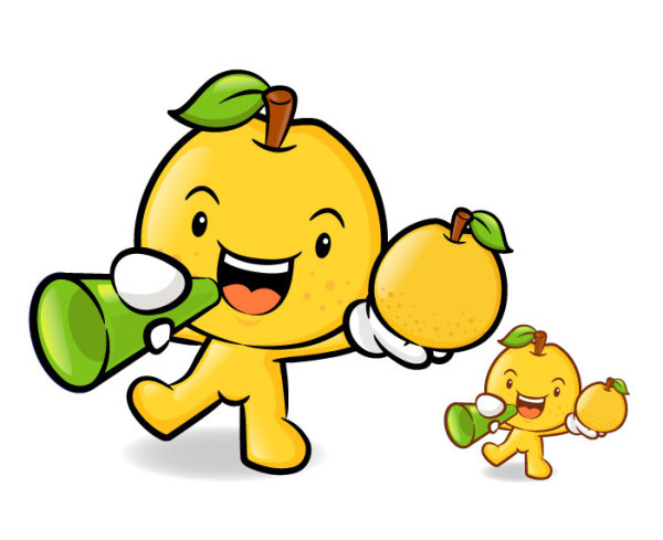 Super love cartoon fruit vector material 2
