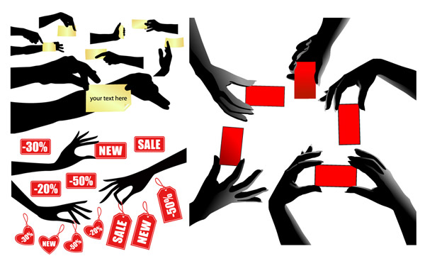 Hand item vector of material
