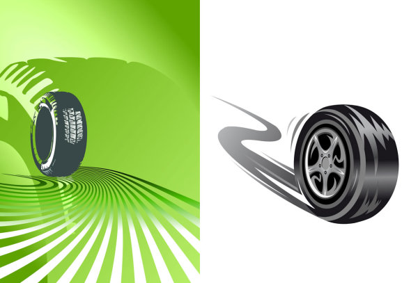  tires Vector material -1