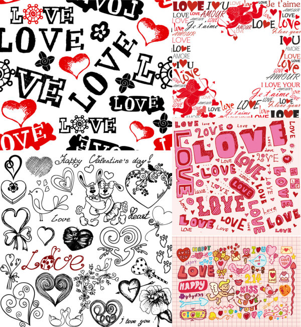 Super cute Valentine's Day Background Vector
