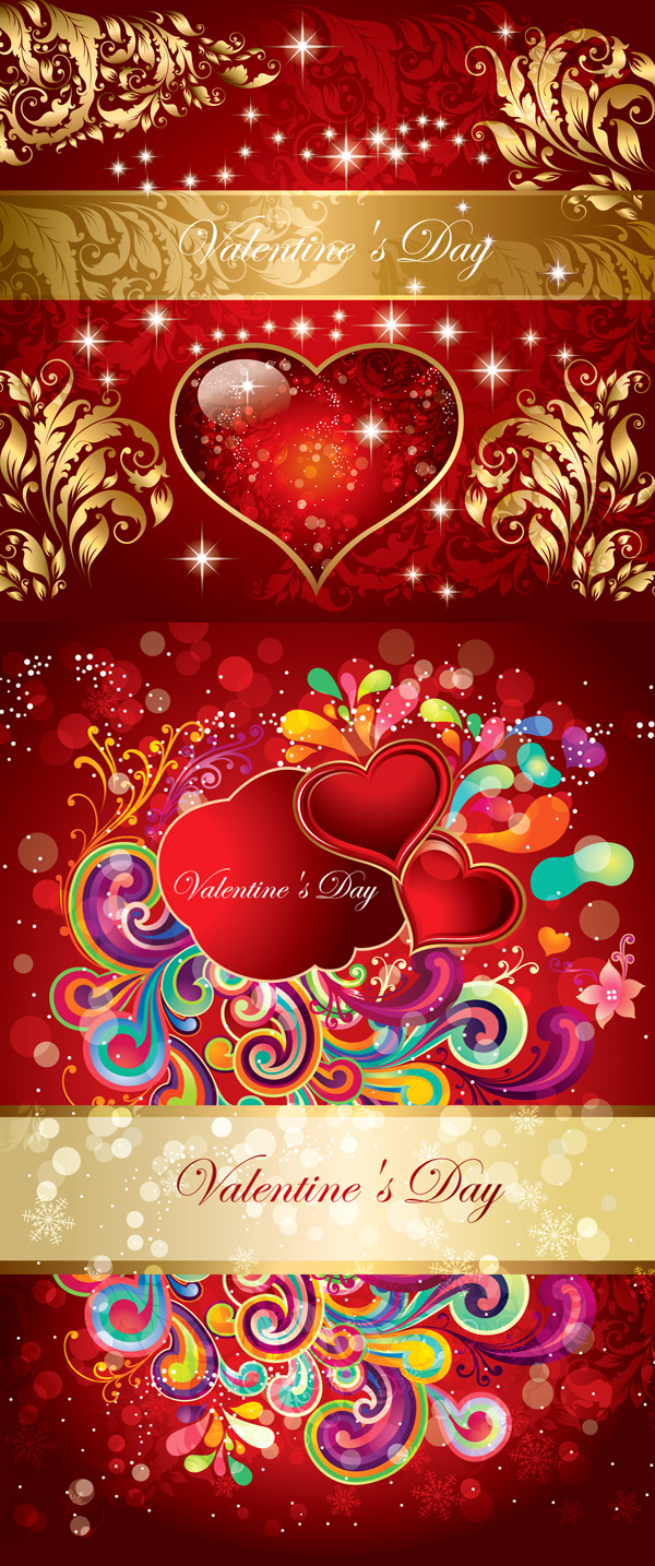 Valentine's Day pattern vector
