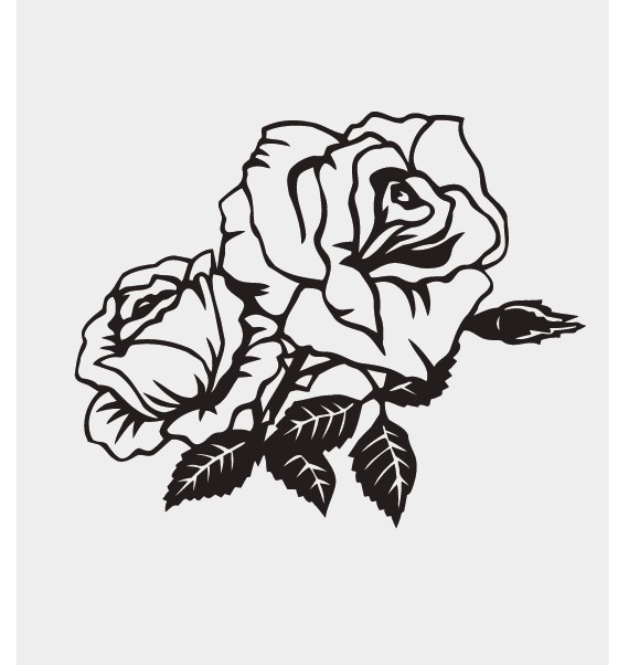 Rose pattern vector material
