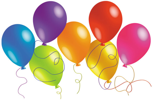 Beautifully colored balloons 01 - vector material