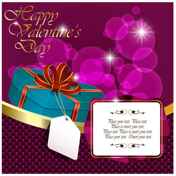 Beautiful holiday card 01 - vector