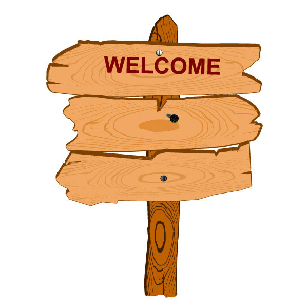 Cartoon wood sign 01 - Vector