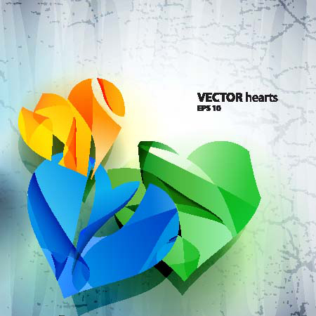 Gorgeous three-dimensional background vector material -4