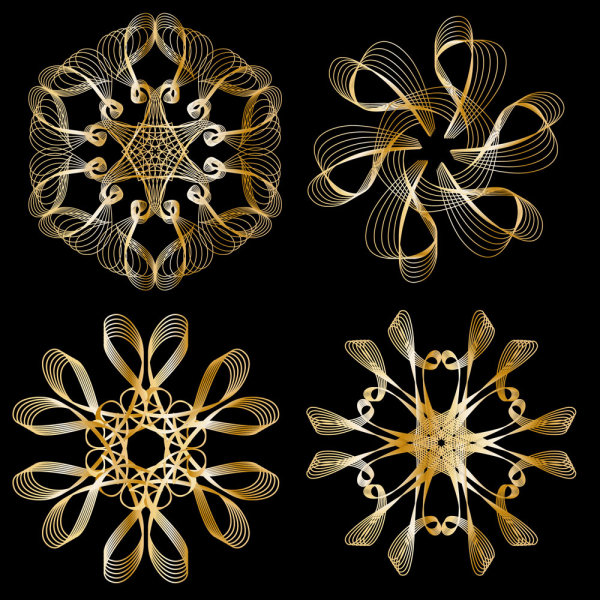 Gold security pattern 02 - vector