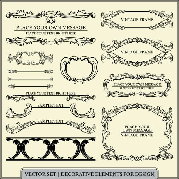 European pattern patterns 02 - vector material