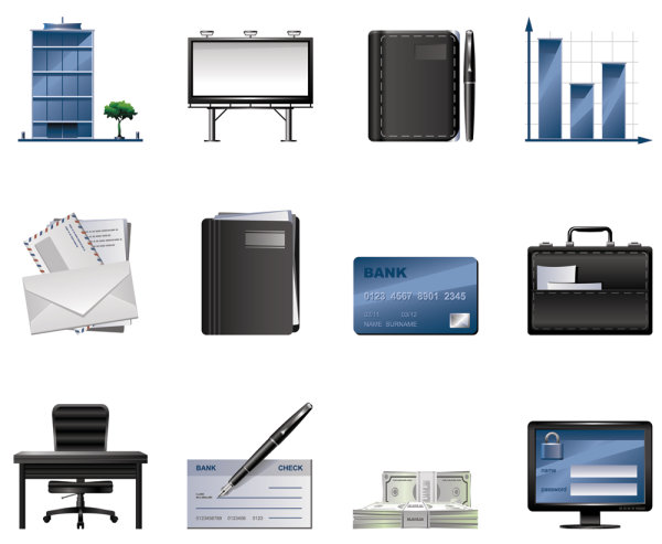 Business icon material - vector