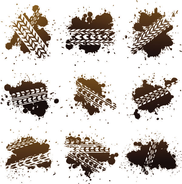 Tire brake printed material 02 - vector