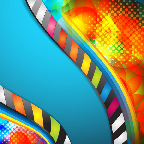 Color fantasy background 04 - vector material