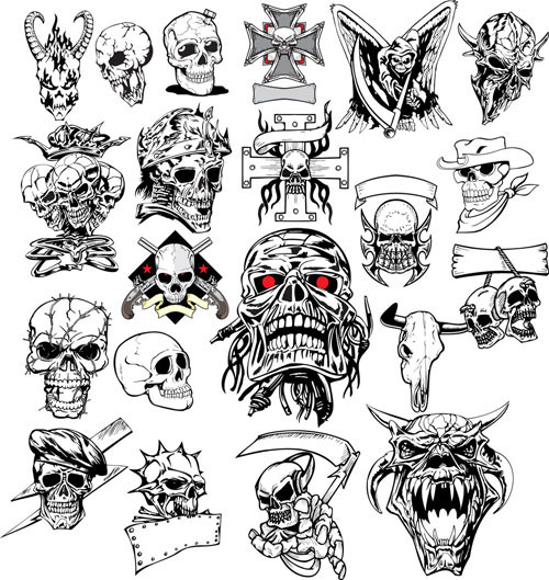 Terrorist skull Avatar 01 - vector material