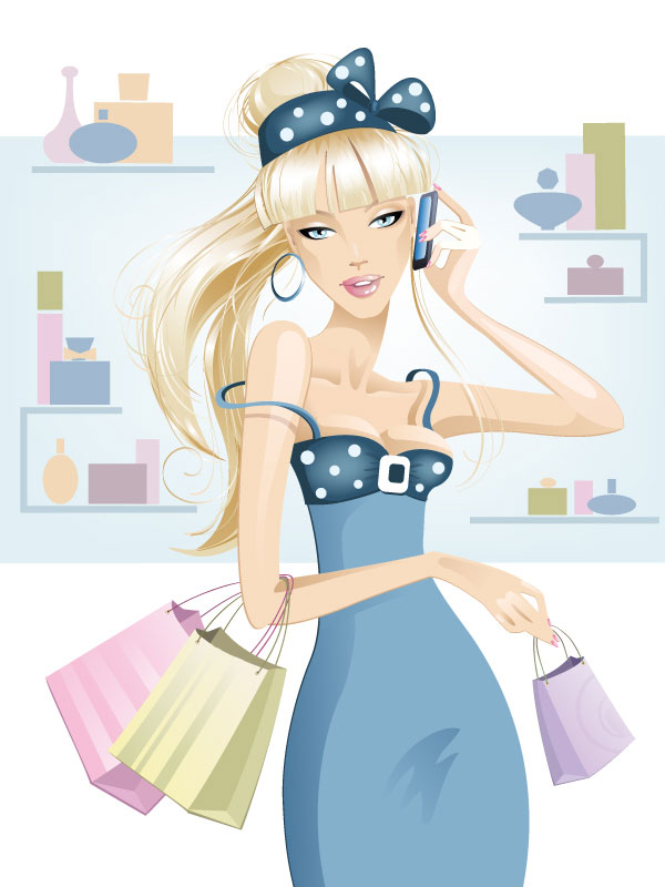 Cartoon sexy 05 - vector material
