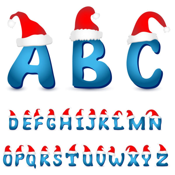 Cute Christmas letter 01 - vector material