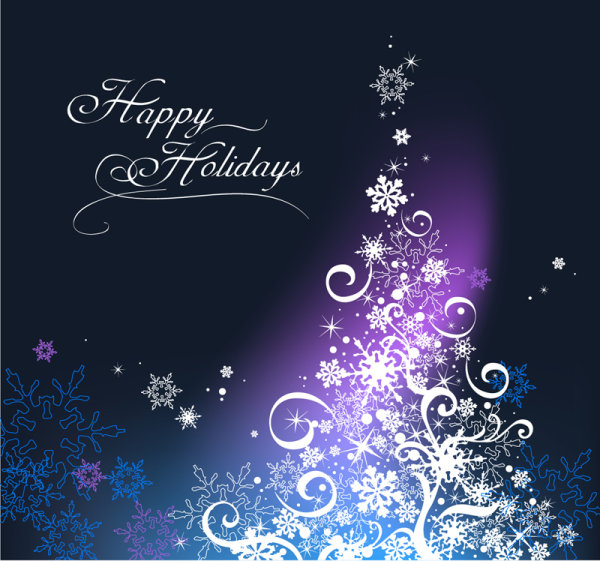 Gorgeous Christmas tree 02 - vector material