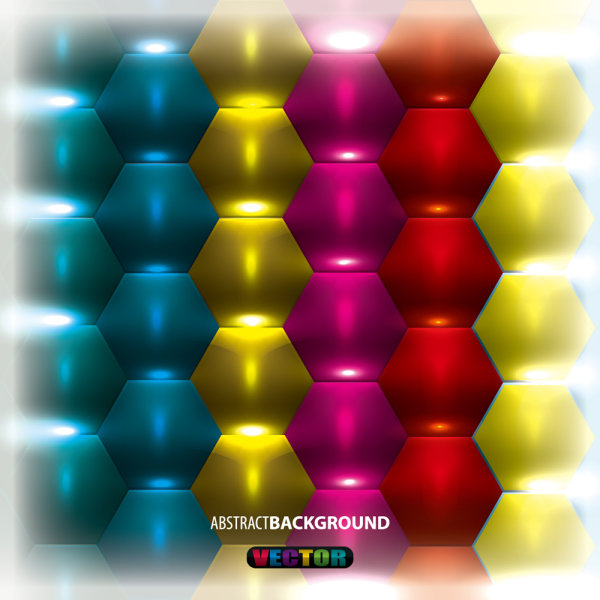 Brilliant three-dimensional background 03 - vector material