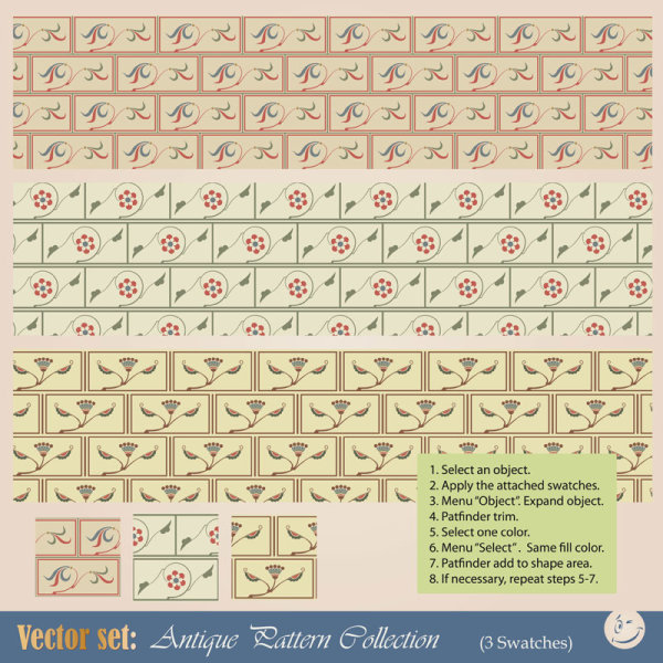 The Quartet continuous pattern - Vector