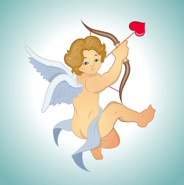 Cartoon love theme 05 - vector material