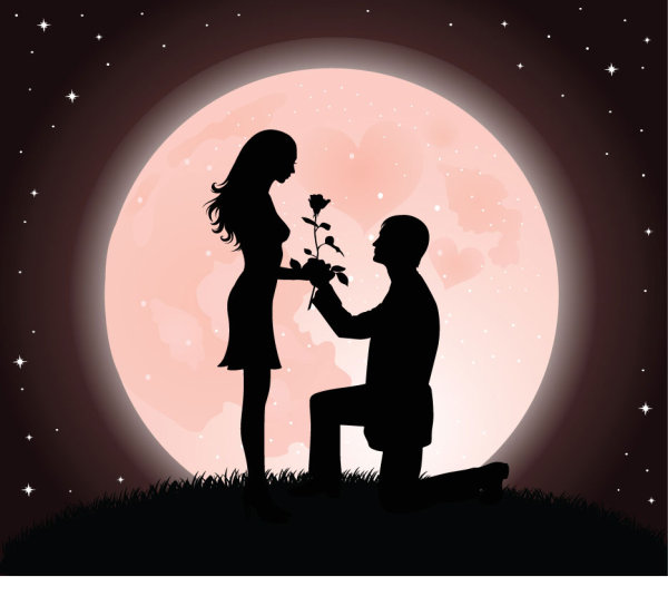 Cartoon couple 03 - vector material