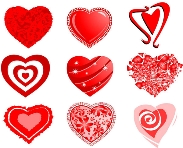 Hearts - vector material
