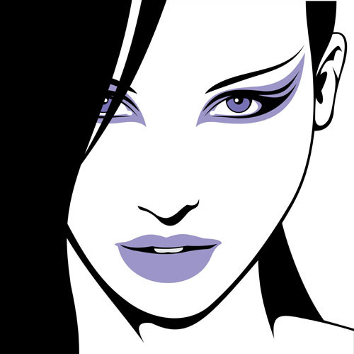 Beautiful silhouette 04 - vector