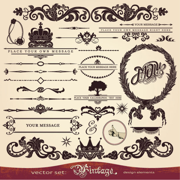 European lace pattern 01 - vector material