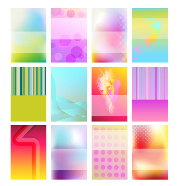 Brilliant halo card background 01 - vector material
