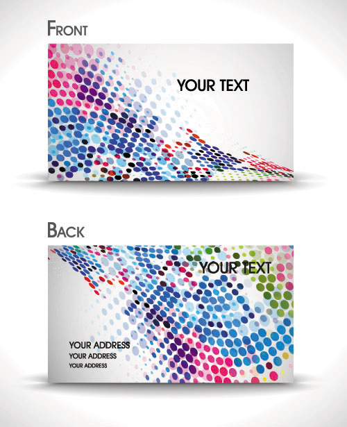 Dynamic gorgeous card background 03 - vector material