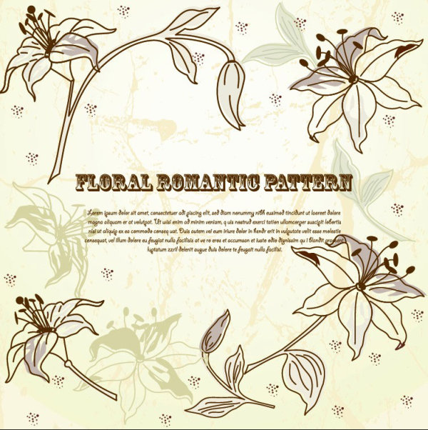 Line art pattern background 02 - vector material
