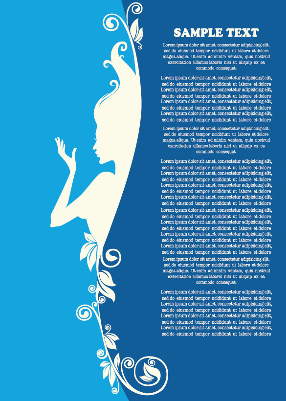 Beautiful silhouette pattern 03 - vector material