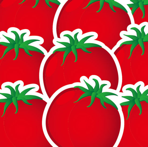 Cartoon vegetables background 02 - vector material