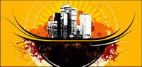 The trend of urban theme vector