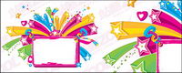 Vector colorful bulletin board material
