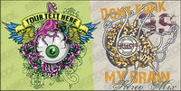 Eye and the brain theme t-shirt design