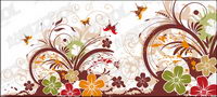 Beautiful butterfly pattern and vector material